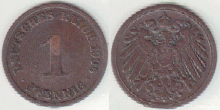 1906 A Germany 1 Pfennig A008275